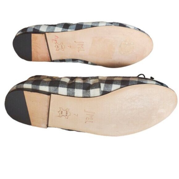 J. Mcglauhlin Black and White Gingham Mercer Flats Size 7 - Picture 5 of 8